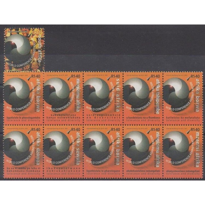 Acheter cette série de timbres d'Afrique du Sud de l'année 2001 (No 1182/1192).
