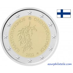 2 euro commémorative - Finlande - 2022 - Recherche sur le climat en Finlande - UNC