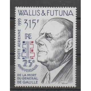 Timbres - Wallis et Futuna - Poste aérienne - 1995 - No PA 190 - De Gaulle