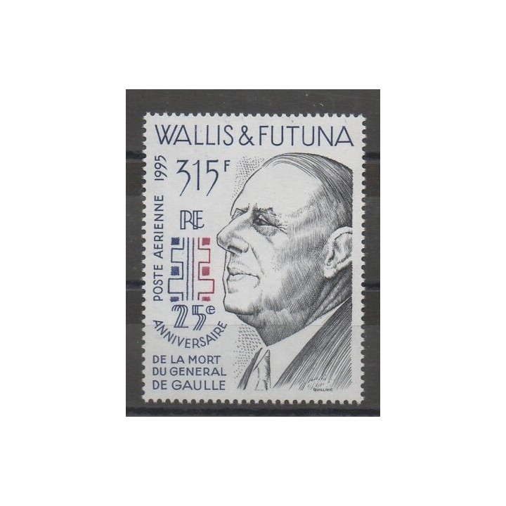 Timbres - Wallis et Futuna - Poste aérienne - 1995 - No PA 190 - De Gaulle
