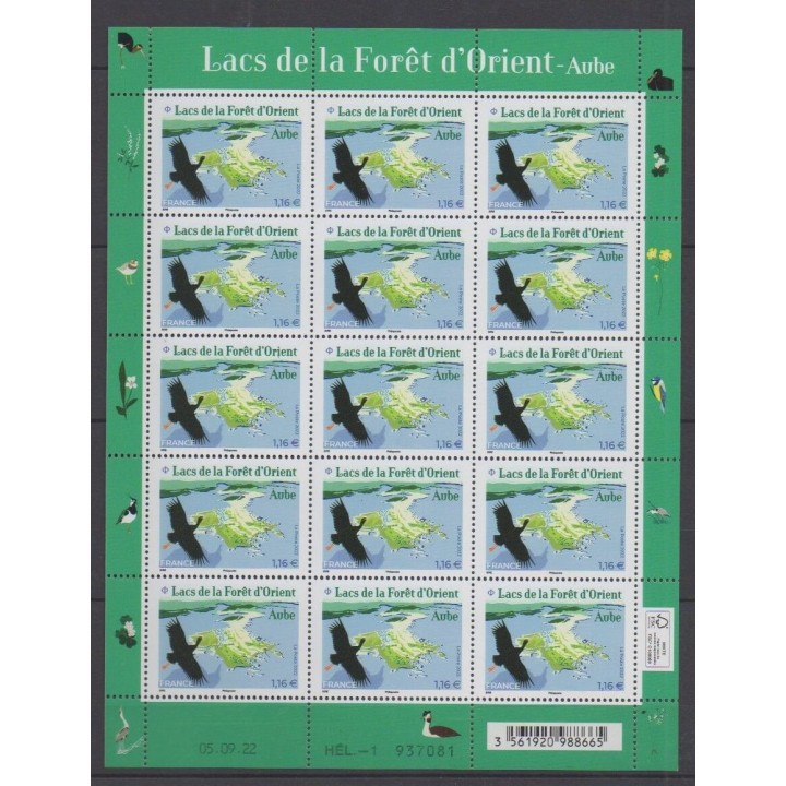 Acheter ce feuillet de France de l'année 2022 (No F83 - Lacs de la forêt d'Orient).