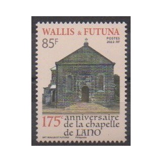Acheter ce timbre de Wallis et Futuna de l'année 2022 (Chapelle de Lano).