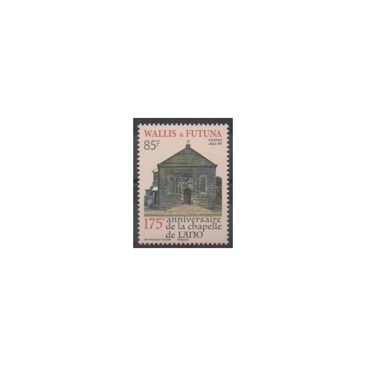 Acheter ce timbre de Wallis et Futuna de l'année 2022 (Chapelle de Lano).