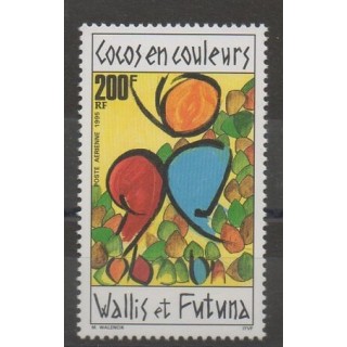 Timbres - Wallis et Futuna - Poste aérienne - 1995 - No PA 185 - fruits