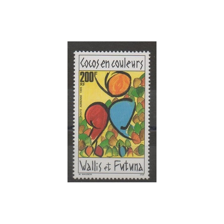 Timbres - Wallis et Futuna - Poste aérienne - 1995 - No PA 185 - fruits