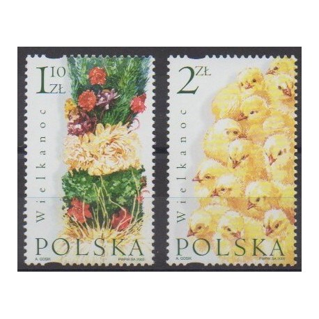 Pologne - 2002 - No 3723/3724 - Pâques