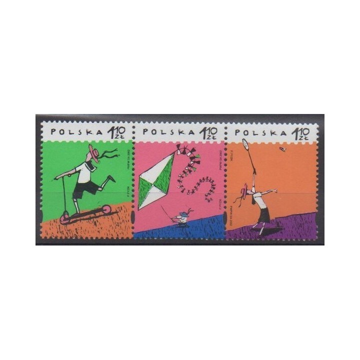 Acheter cette série de timbres de Pologne de l'année 2002 (No 3740/3742).