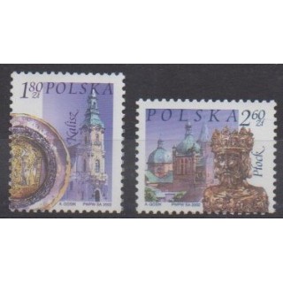 Acheter cette série de timbres de Pologne de l'année 2002 (No 3745/3746).