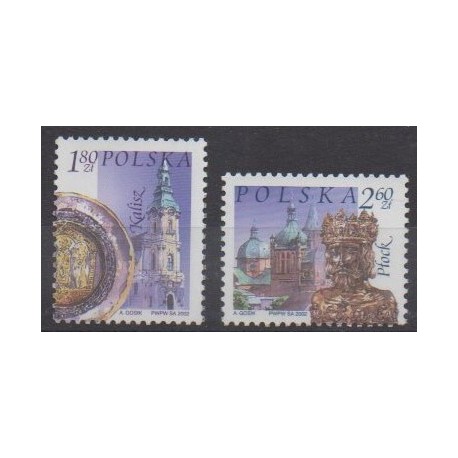 Pologne - 2002 - No 3745/3746 - Églises