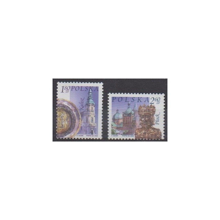 Acheter cette série de timbres de Pologne de l'année 2002 (No 3745/3746).