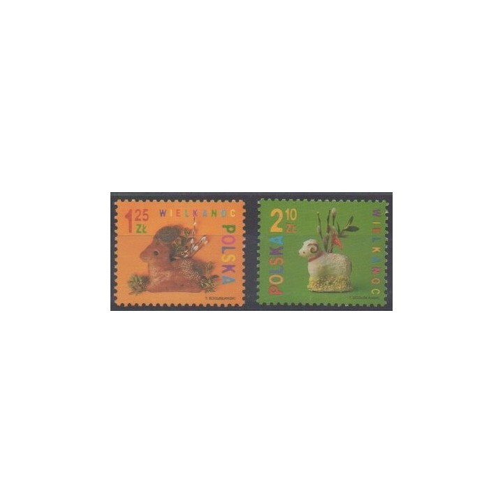 Acheter cette série de timbres de Pologne de l'année 2004 (No 3850/3851).