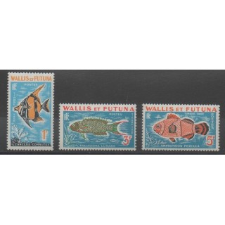 Timbres - Wallis et Futuna  - 1963 - No T37/T39 - poissons