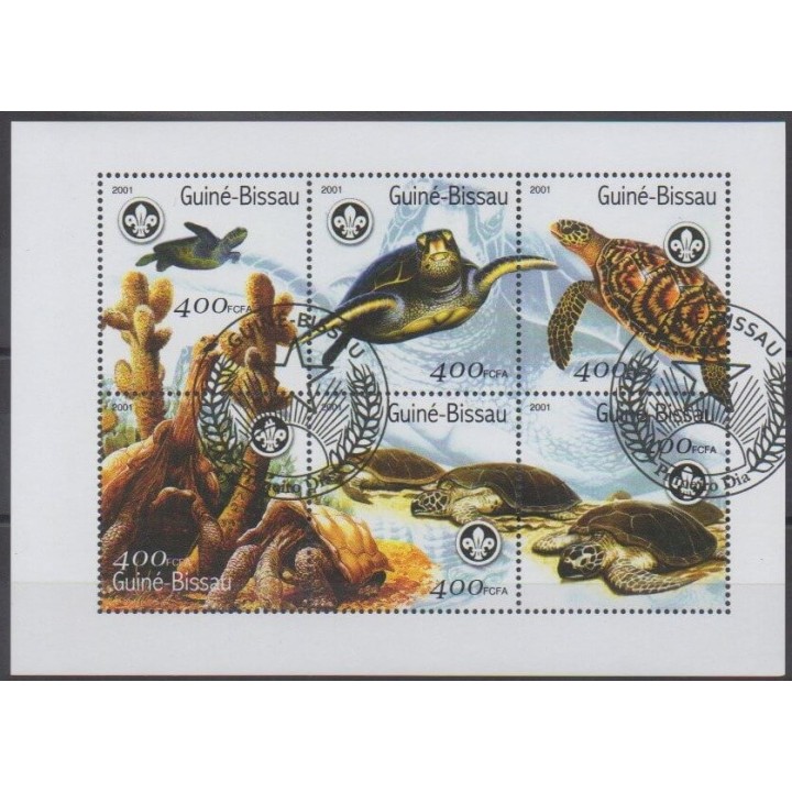 Acheter cette série de timbres de Guinée-Bissau de l'année 2001 (No 837/842). - Oblitéré