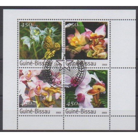 Guinée-Bissau - 2003 - No 1058/1061 - Orchidées - Champignons - Oblitérés