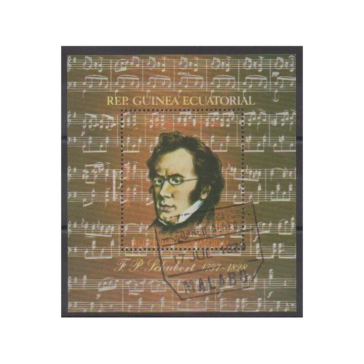 Acheter ce bloc-feuillet de Guinée équatoriale de l'année 1980 (No BF Franz Schubert). - Oblitéré