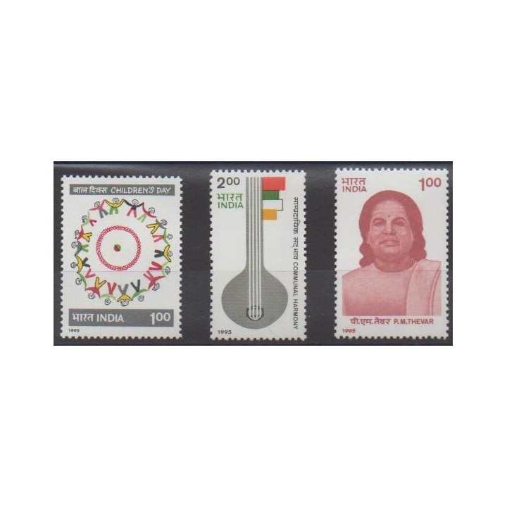 Buy this set of stamps of India of the year 1995 (Nb 1255/1257).