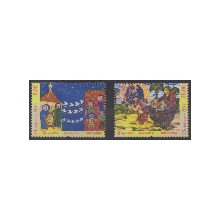 Buy this set of stamps of Sri Lanka of the year 2012 (Nb 1870/1871).