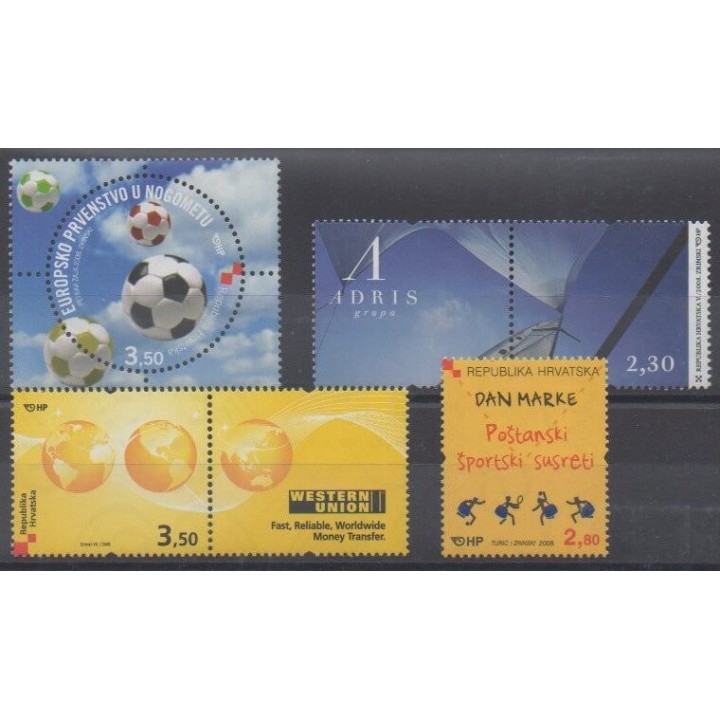 Acheter cette série de timbres de Croatie de l'année 2008 (No 810/813).