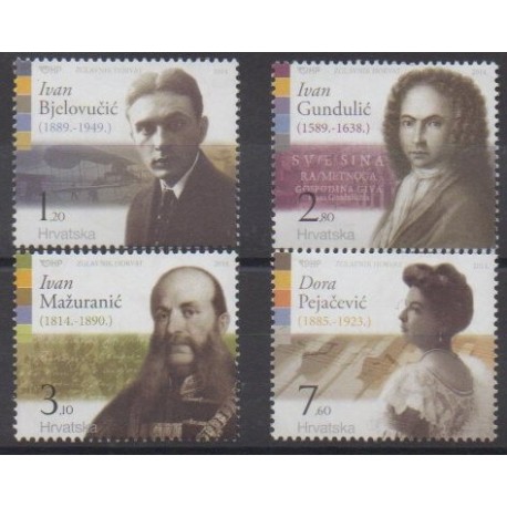 Croatia - 2014 - Nb 1042/1045 - Celebrities