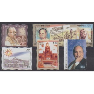 Buy this set of stamps of India of the year 2002 (Nb 1700/1705).