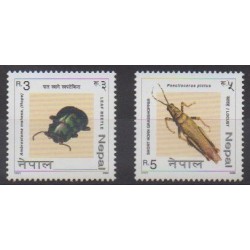 Népal - 2002 - No 718/719 - Insectes