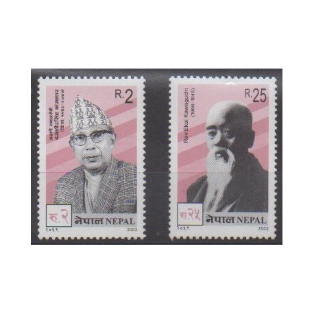 Népal - 2002 - No 727/728 - Célébrités