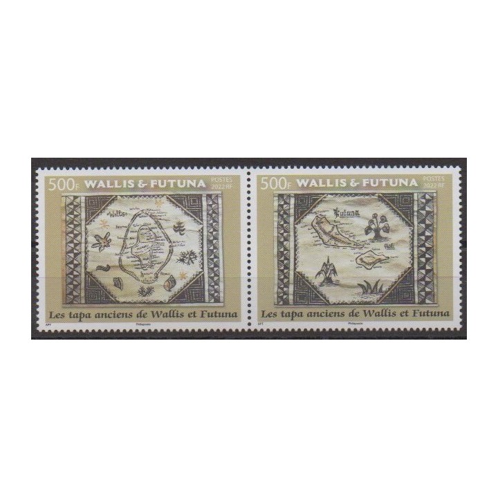 Acheter ce timbre de Wallis et Futuna de l'année 2022 (Les tapa anciens).