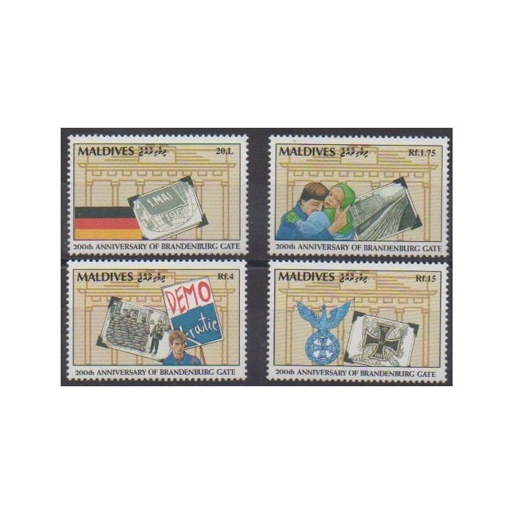 Acheter cette série de timbres des Maldives de l'année 1991 (No 1397/1400).