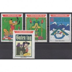 Maldives - 1992 - Nb 1493/1496 - Walt Disney