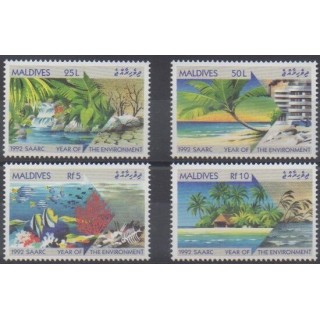 Acheter cette série de timbres des Maldives de l'année 1992 (No 1547/1550).