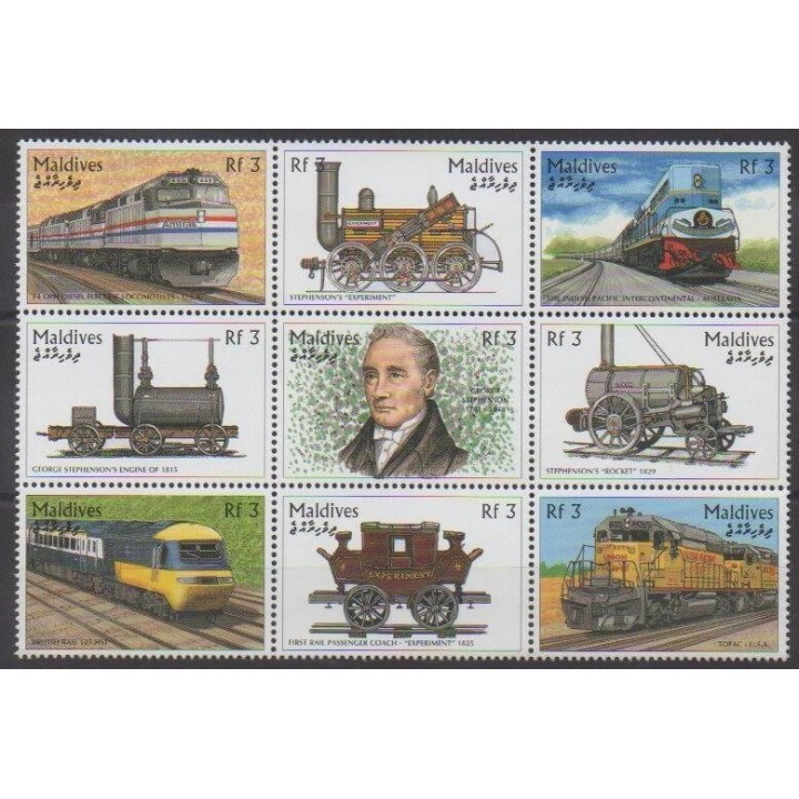 Acheter cette série de timbres des Maldives de l'année 1996 (No 2254/2262).