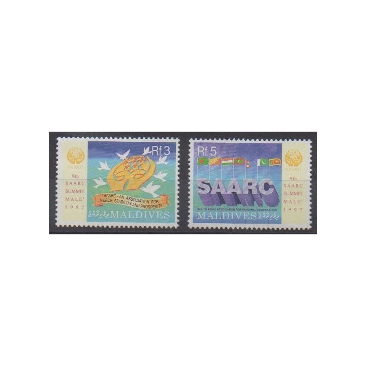 Acheter cette série de timbres des Maldives de l'année 1997 (No 2454/2455).