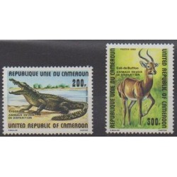Cameroun - 1981 - No 662/663 - Animaux - Espèces menacées - WWF