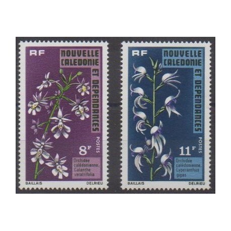 New Caledonia - 1975 - Nb 392/393 - Orchids