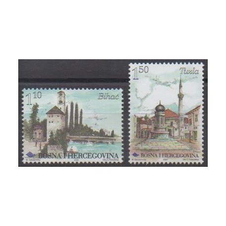 Bosnie-Herzégovine - 2000 - No 332C/332D - Monuments