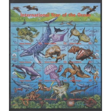 United Nations (UN - New York) - 1998 - Nb 758/769 - sea life