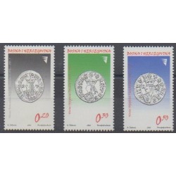 Bosnie-Herzégovine - 2002 - No 383/385 - Monnaies, billets ou médailles
