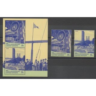 Timbres  - Nations Unies (ONU - New-York) - 2000 - No 821/822 - BF 19