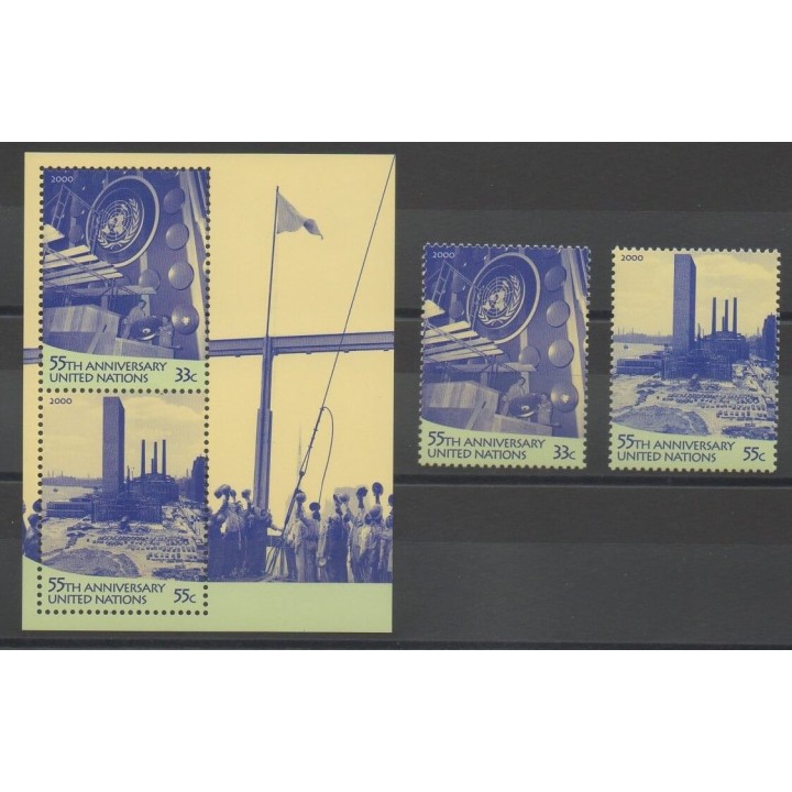 Stamps  - United Nations (UN - New York) - 2000 - Nb 821/822 - BF 19