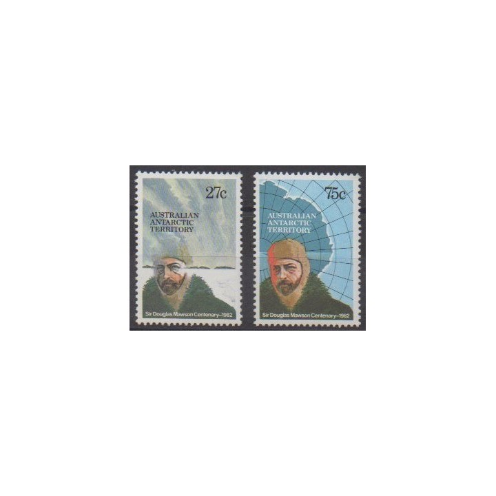 Buy this set of stamps of Australian Antarctic Territory of the year 1982 (Nb 53/54).