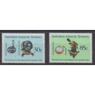 Acheter cette série de timbres d'Autralie antarctique de l'année 1984 (No 61/62).