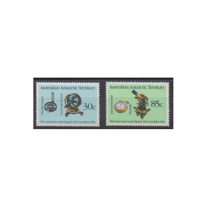 Buy this set of stamps of Australian Antarctic Territory of the year 1984 (Nb 61/62).