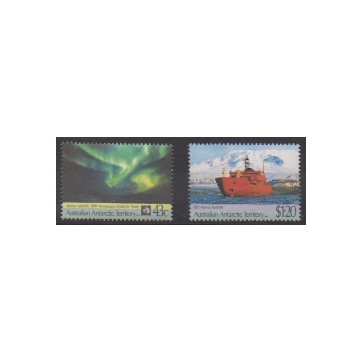 Buy this set of stamps of Australian Antarctic Territory of the year 1991 (Nb 88/89).