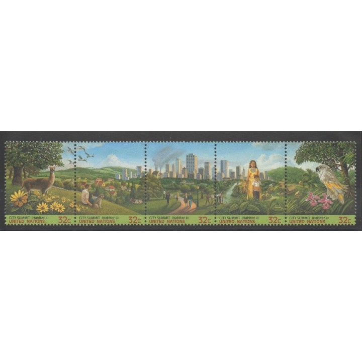 Timbres - Nations Unies (ONU - New-York) - 1996 - No 699/703 - environnement