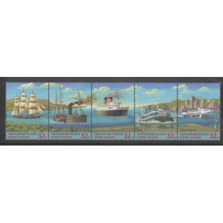 Nations Unies (ONU - New-York) - 1997 - No 728/732 - bateaux