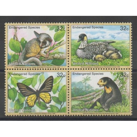 Nations Unies (ONU - New-York) - 1998 - No 754/757 - animaux