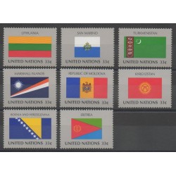 Nations Unies (ONU - New-York) - 1999 - No 783/790 - drapeaux