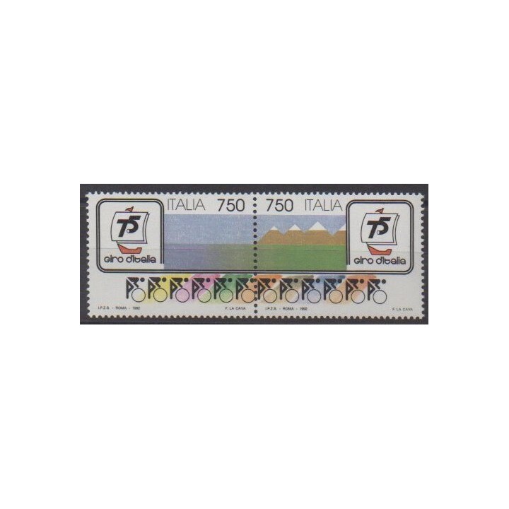 Buy this set of stamps of Italy of the year 1992 (Nb 1947/1948).