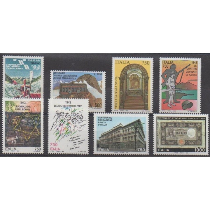 Buy this set of stamps of Italy of the year 1993 (Nb 2021/2028).