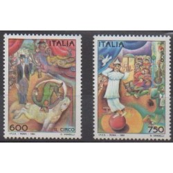Italy - 1994 - Nb 2041/2042 - Circus or magic